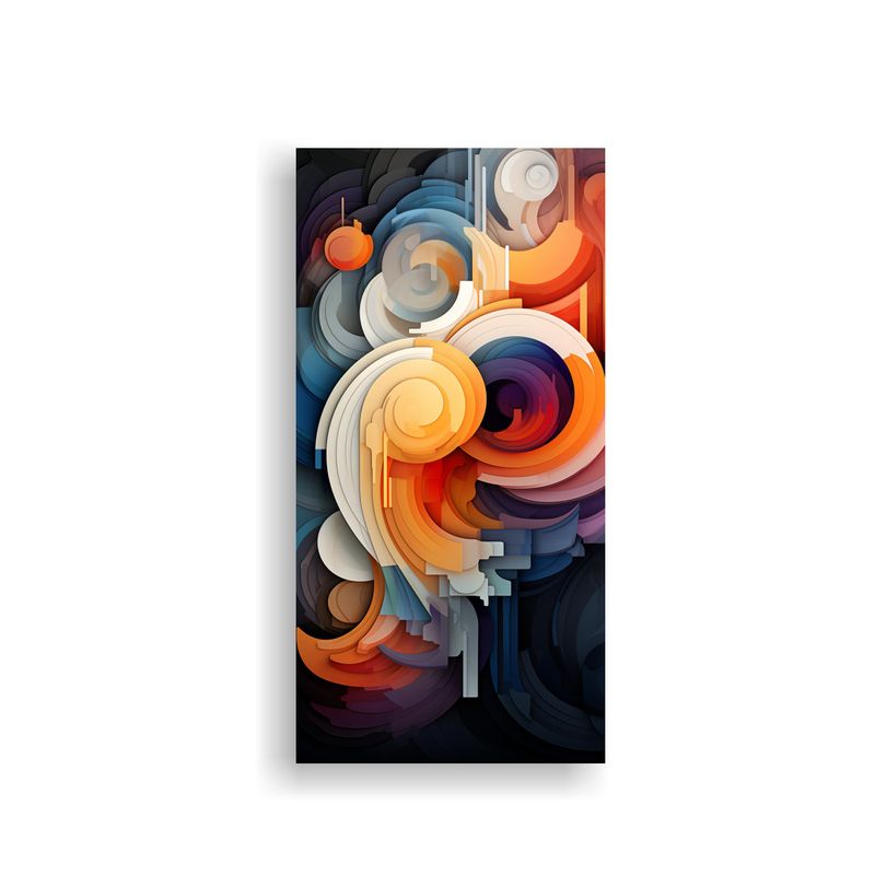 GENERICO - Pintura Abstracta Colorida En El Estilo De Esta 20x40 Cm