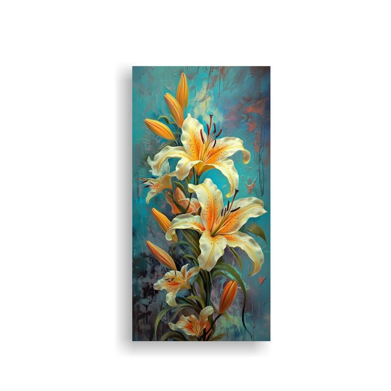GENERICO - Lienzo Colorido Lili Arte De Pared Floral En 60x120 Cm
