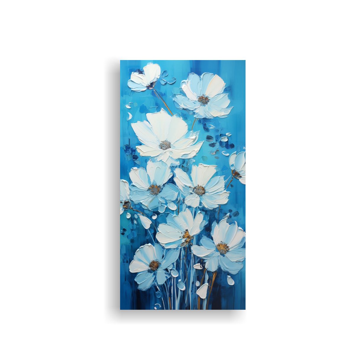 GENERICO - Pintura En Lienzo Con Motivo Floral En Tonos De 30x60 Cm.