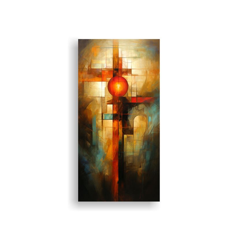 GENERICO - Cuadros Religiosos Abstractos De Diseño 20x40 Cm
