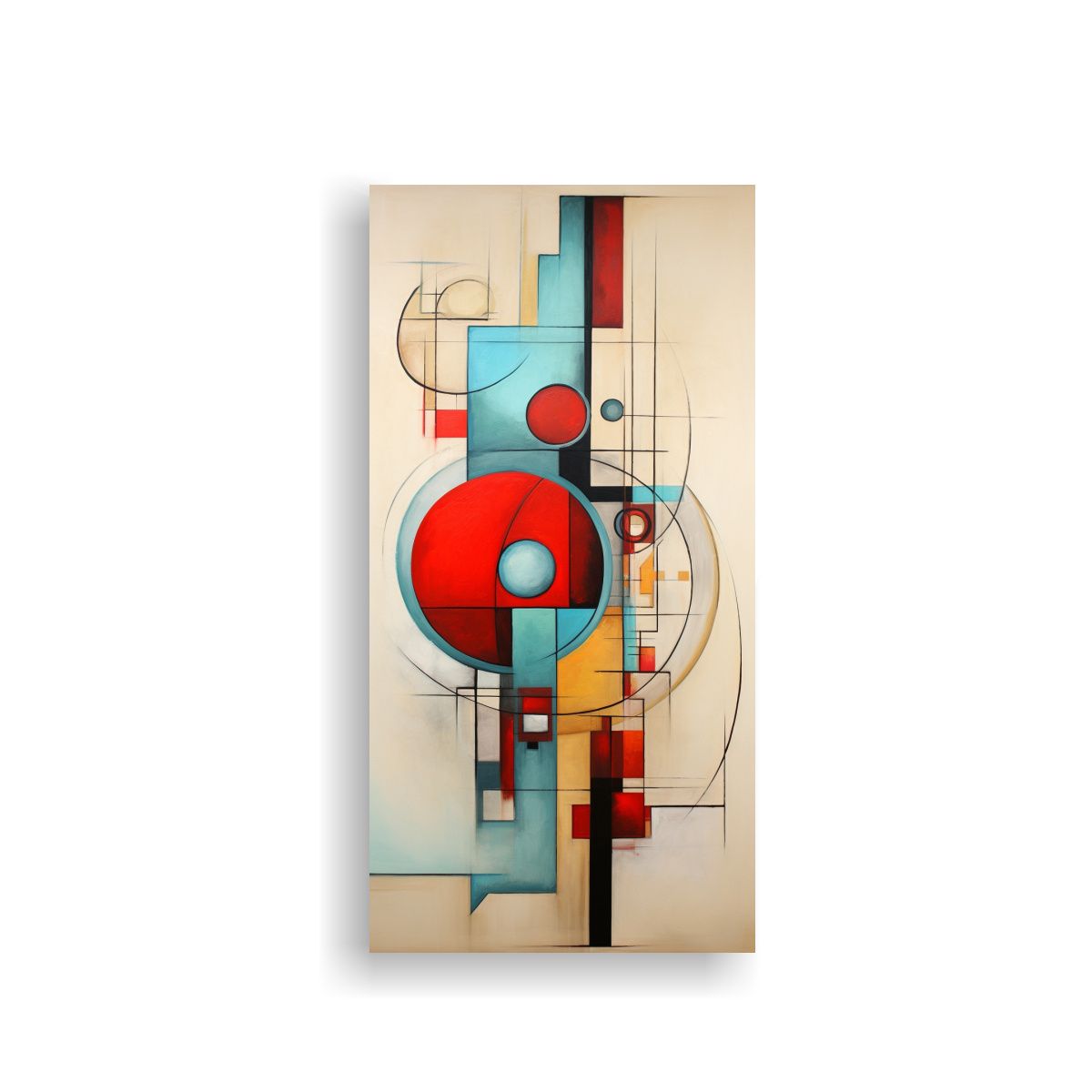 GENERICO - Cuadros Figuras Geométricas Abstractas De Alta 50x100 Cm