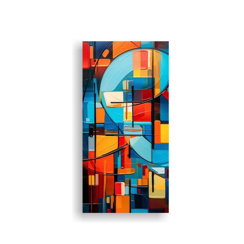 GENERICO - Pintura Abstracta Acuarela En Bastidor 80x160 Cm