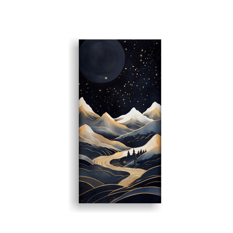 GENERICO - Cuadro Estilo Galería Paisaje De Montaña Con 60x120 Cm