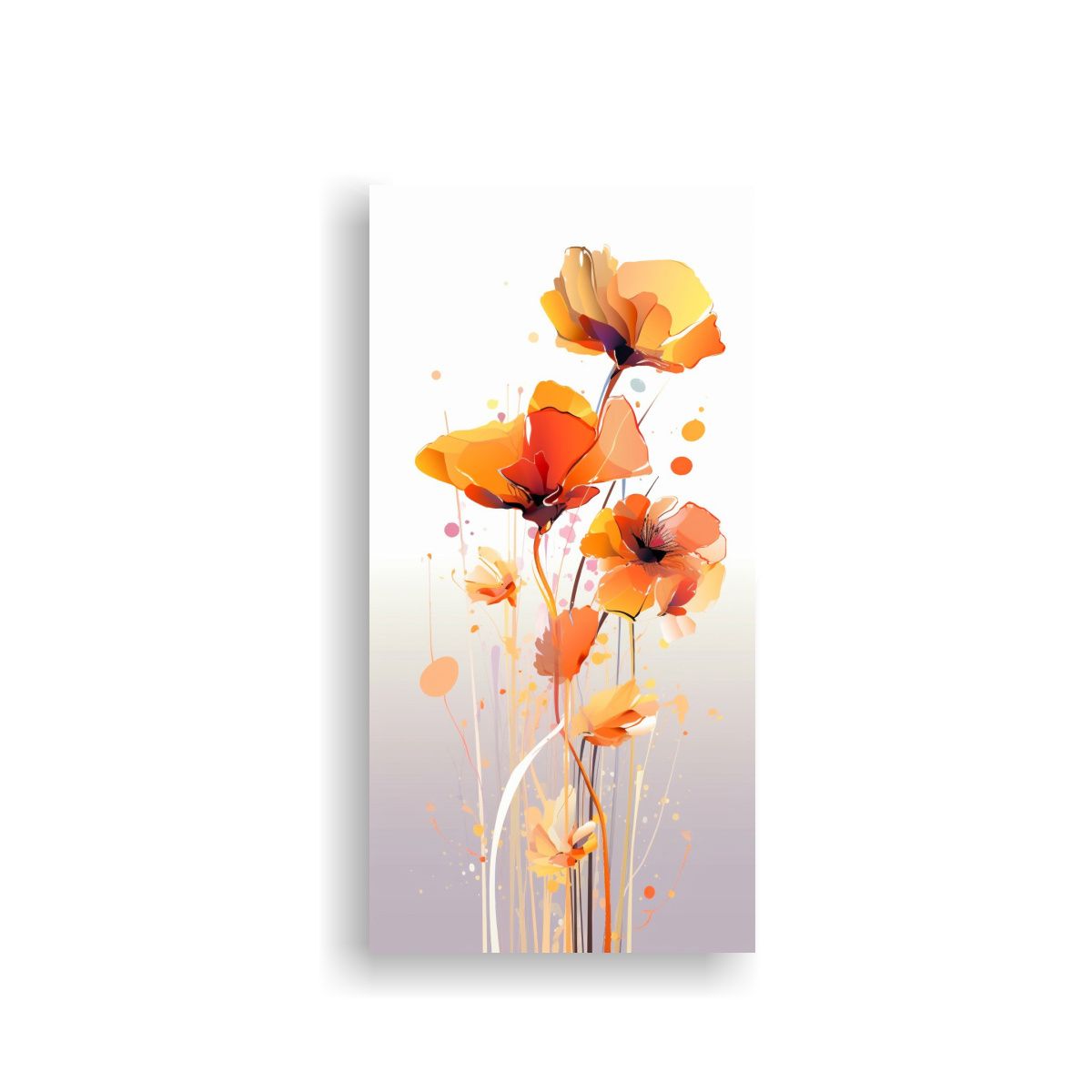 GENERICO - Ilustración Vectorial Elegante De Un Naranja 60x120 Cm