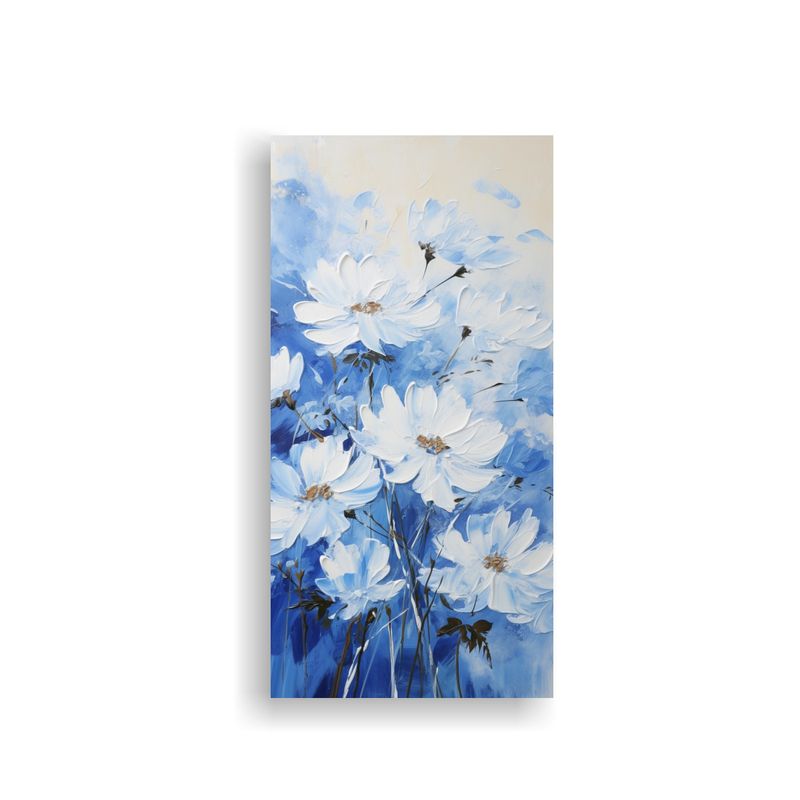 GENERICO - Tela En Bastidor Con Textura Pintura De Flores 40x80 Cm