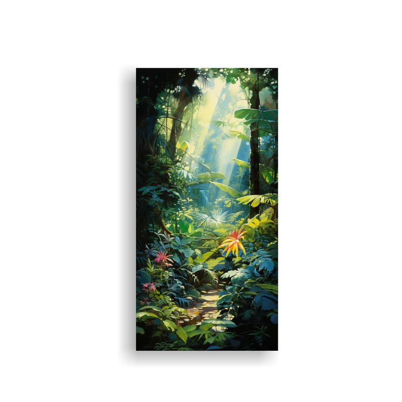 GENERICO - Cuadro Conceptual Colores Vibrantes En Un Bosque 50x100 Cm