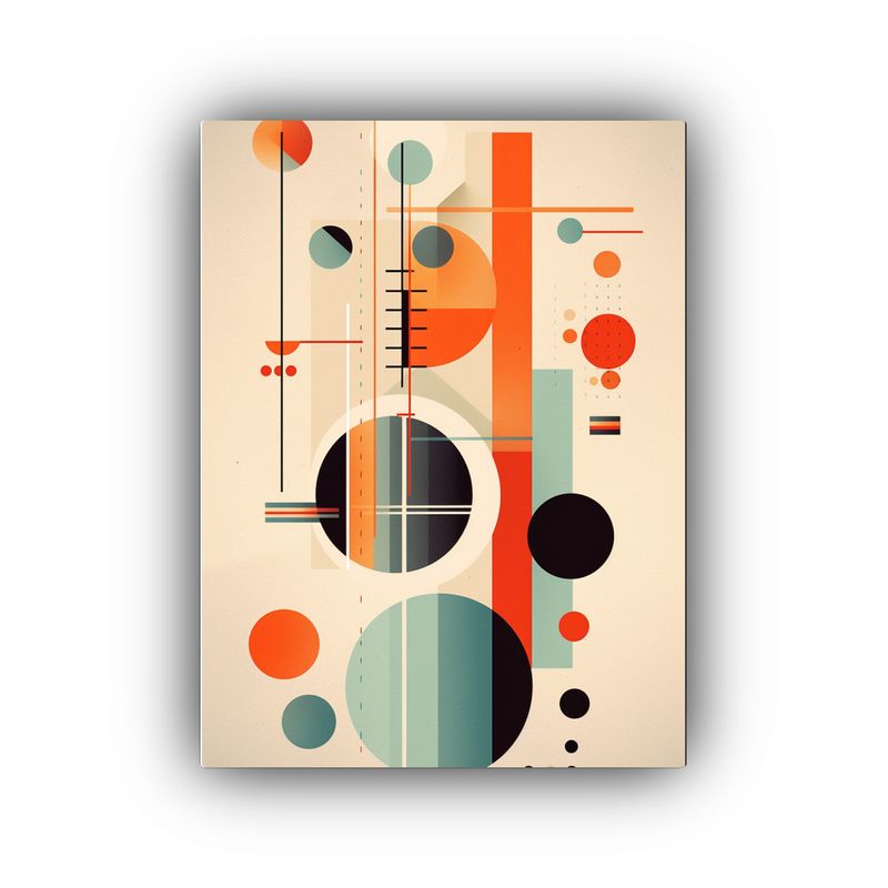GENERICO - Cuadros Geométricos De Decoración Con Una Serie 80x120 Cm