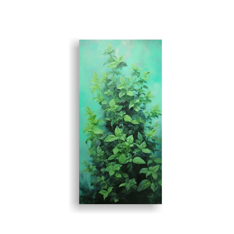 GENERICO - Cuadro Acuarela Exposición Hierbas Mentoladas 60x120 Cm