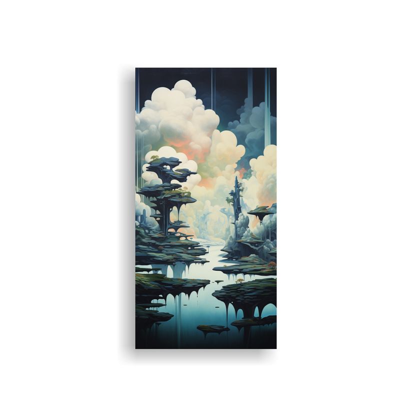 GENERICO - Cuadro De Diseño Baño Surrealista Con Islas 60x120 Cm