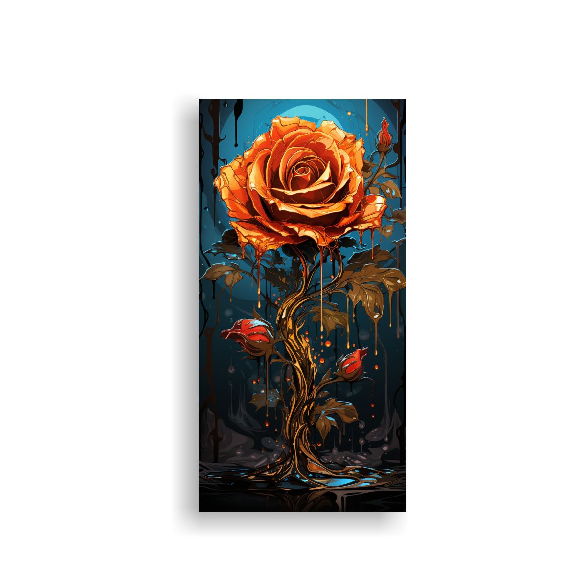 GENERICO - Cuadro Combinación Fotografía Rosa Derretida 40x80 Cm