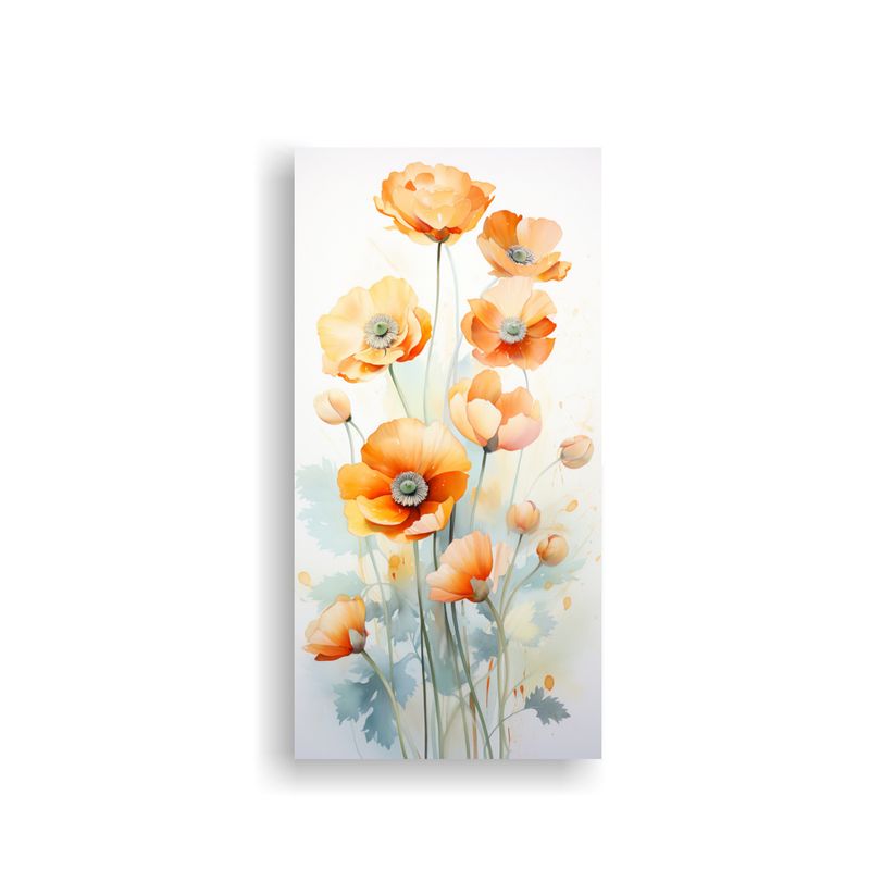 GENERICO - Pintura Abstracta De Flores De Buttercups En 40x80 Cm