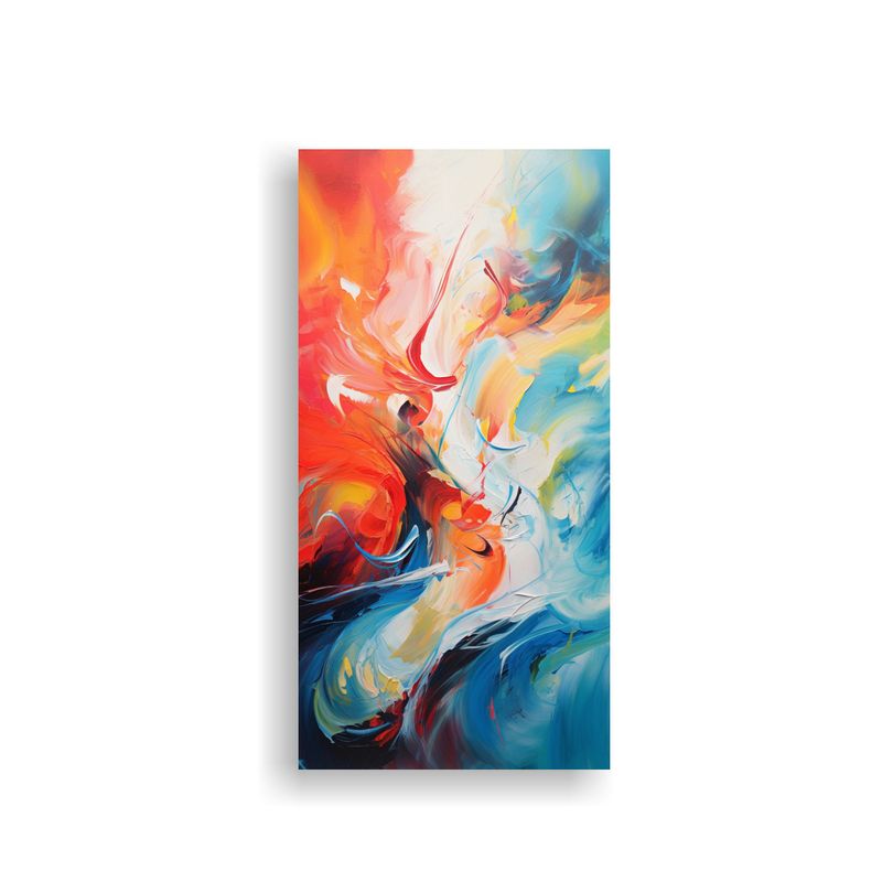GENERICO - Pintura De Pared Acuarela Abstracta De Festivales 40x80 Cm