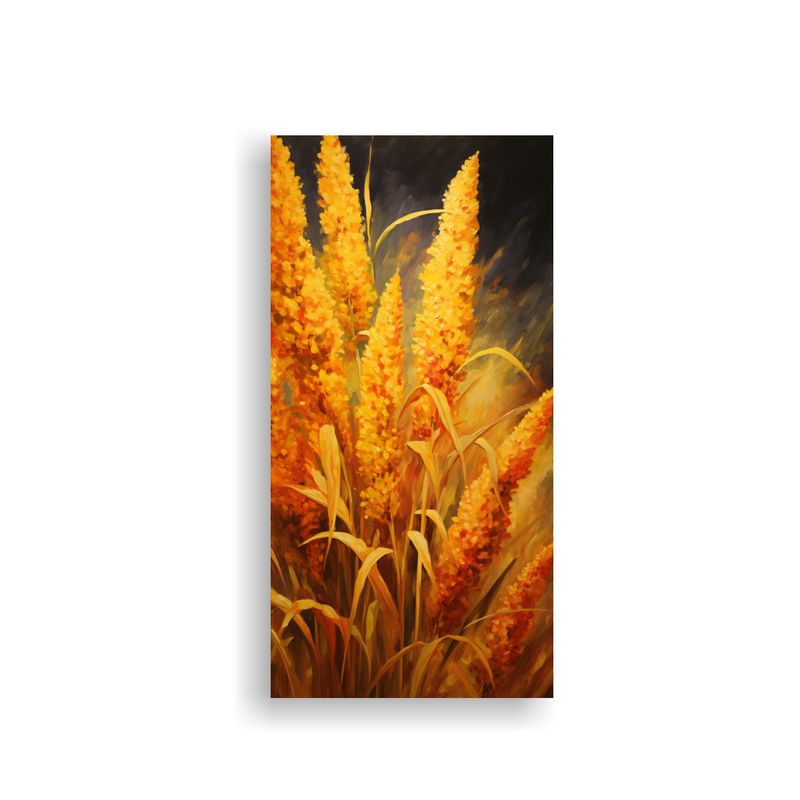 GENERICO - Pintura Abstracta De Granos De Quinoa En Tonos 30x60 Cm