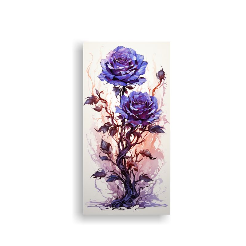GENERICO - Cuadro Decorativo De Una Rosa Venenosa Con Fondo 20x40 Cm