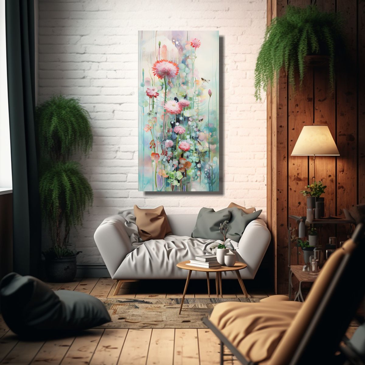 GENERICO - Pinturas Abstractas De Decoración En Bastidor 70x140 Cm