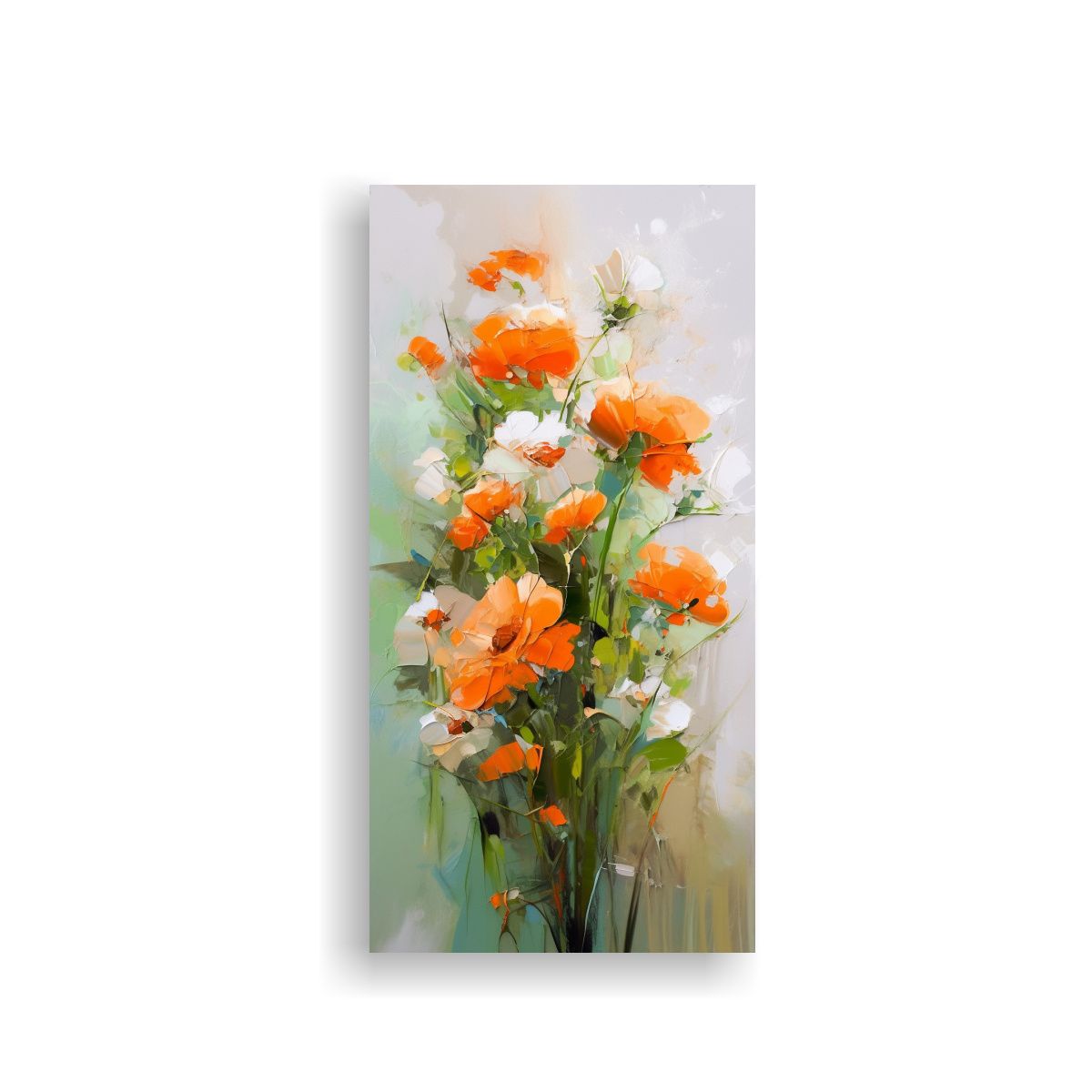 GENERICO - Pintura Acuarela Llamativo Flores De Colores 50x100 Cm