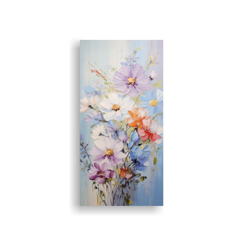 GENERICO - Cuadro De Flores De Colores Pastel Con Impacto 80x160 Cm