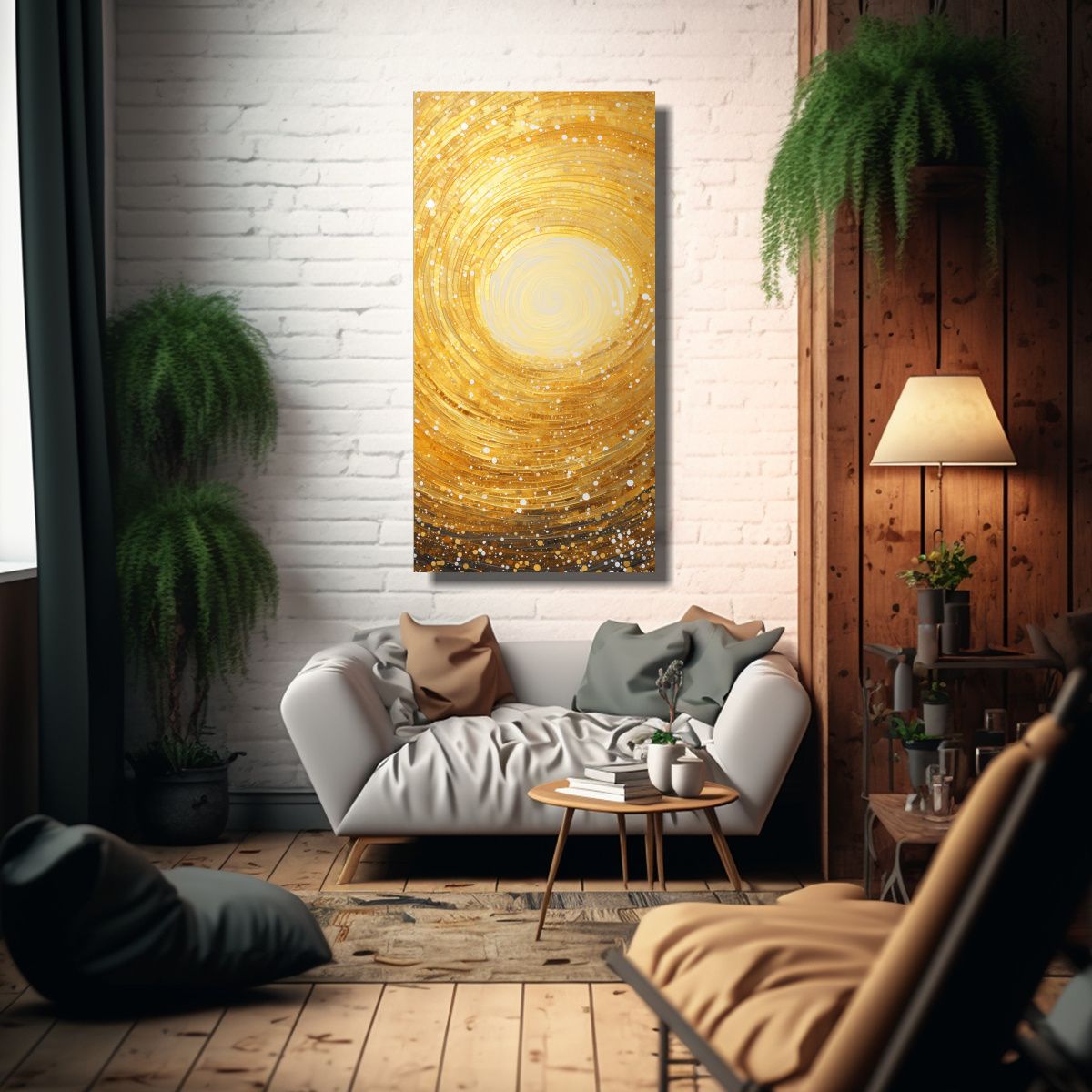 GENERICO - Cuadro Cuadro Composición Dinámica Estilo 60x120 Cm