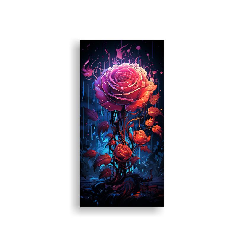 GENERICO - Cuadro Vintage Exposición Rosa De Neón Disuelto 50x100 Cm