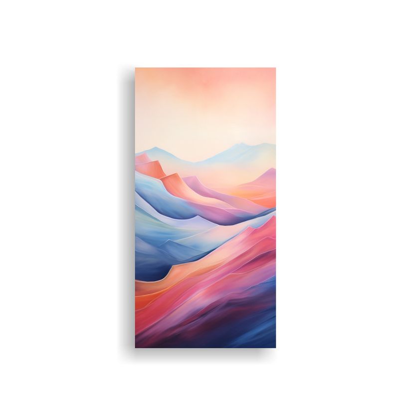 GENERICO - Paisaje Montañoso Abstracto Al Atardecer En 60x120 Cm