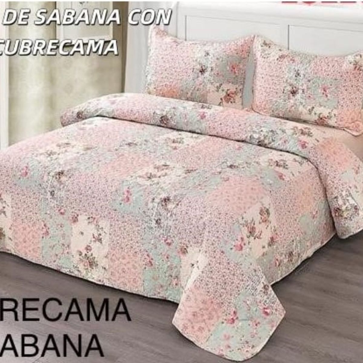 GENERICO - Quilt con Juego de Sabanas 2 plazas Lila TQ100402