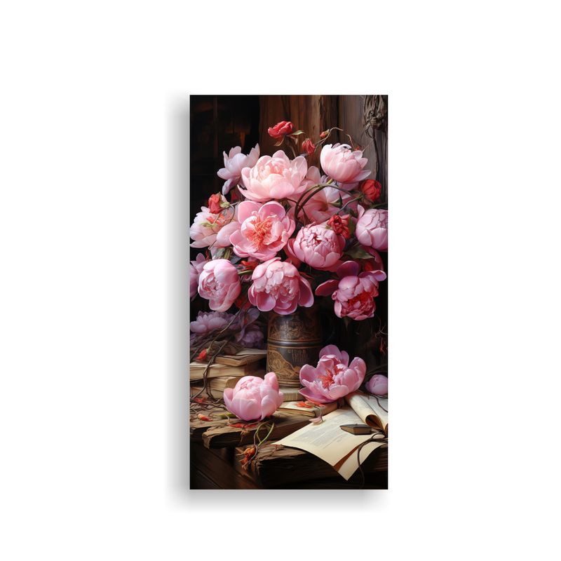 GENERICO - Pintura Decorativa De Arreglos En Bastidor De 30x60 Cm