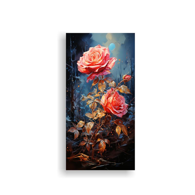 GENERICO - Lienzo De Tela Estilo Rose Van Gogh Con Armonía 70x140 Cm