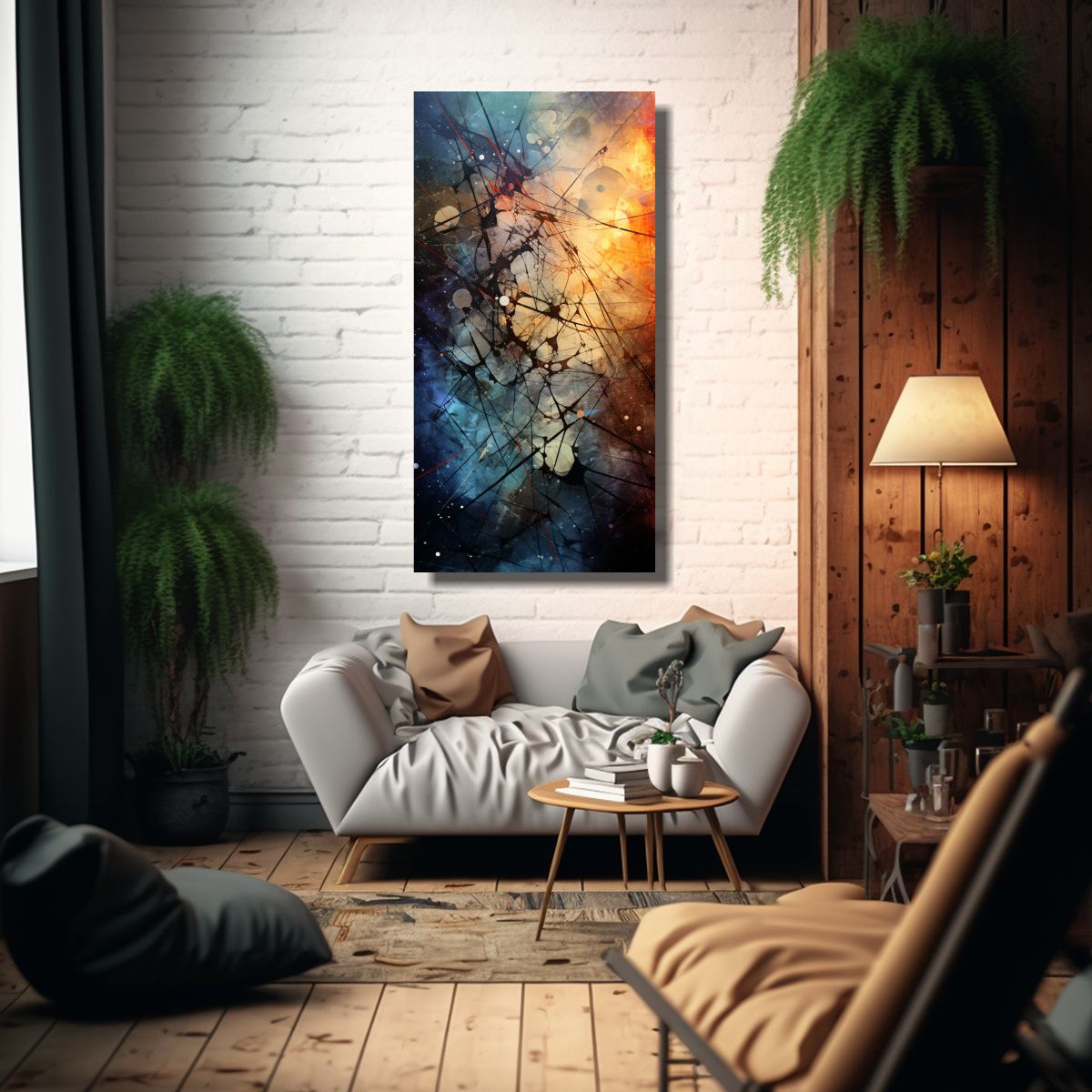 GENERICO - Tela En Bastidor Inspirador Y Misterioso Con Arte 70x140 Cm