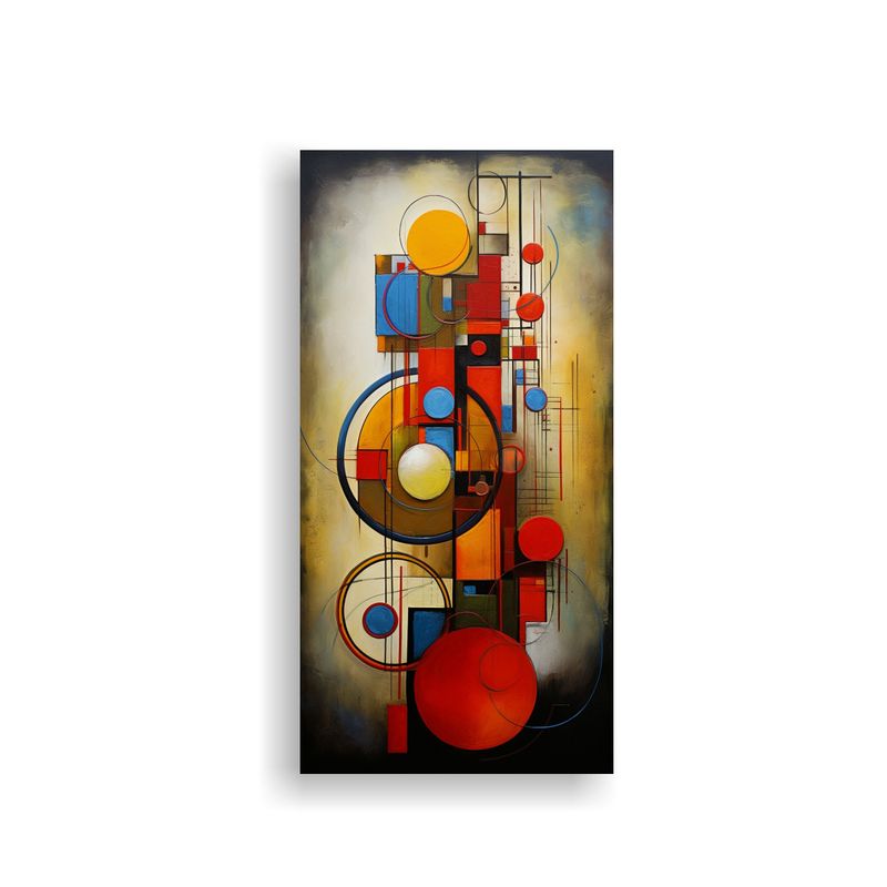 GENERICO - Cuadro Abstracto De Círculos Para Expresar 60x120 Cm