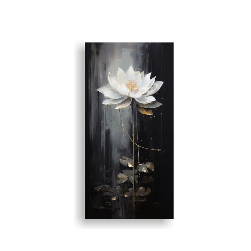 GENERICO - Pintura En Lienzo Temática De Arte Moderno Loto 40x80 Cm