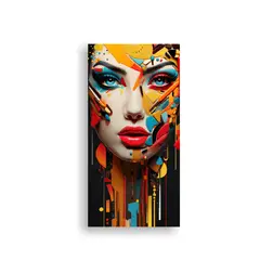 GENERICO - Cuadro Lienzo Dibujo Baño Estilo Wallpapers 70x140 Cm