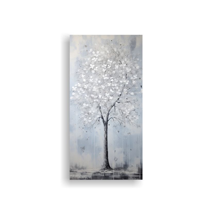 GENERICO - Cuadro Imagen Protagonismo árbol En Blanco Y 80x160 Cm