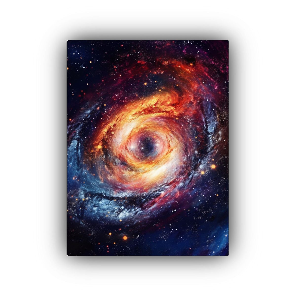 GENERICO - Cuadro De Galaxia Espiral Con Cuadroes De Tema 80x120 Cm