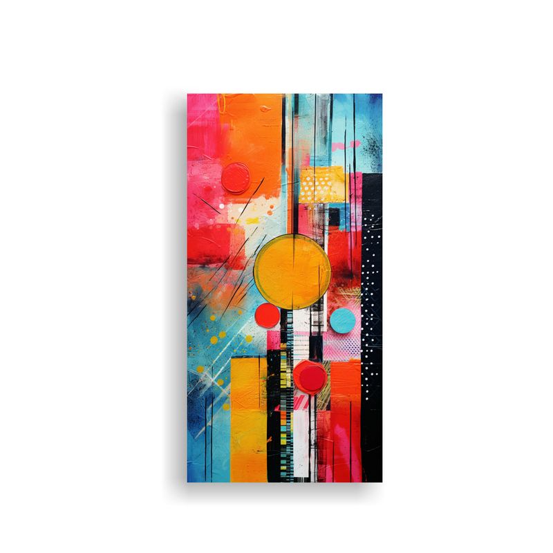 GENERICO - Collage Abstracto De Texturas Y Colores 50x100 Cm