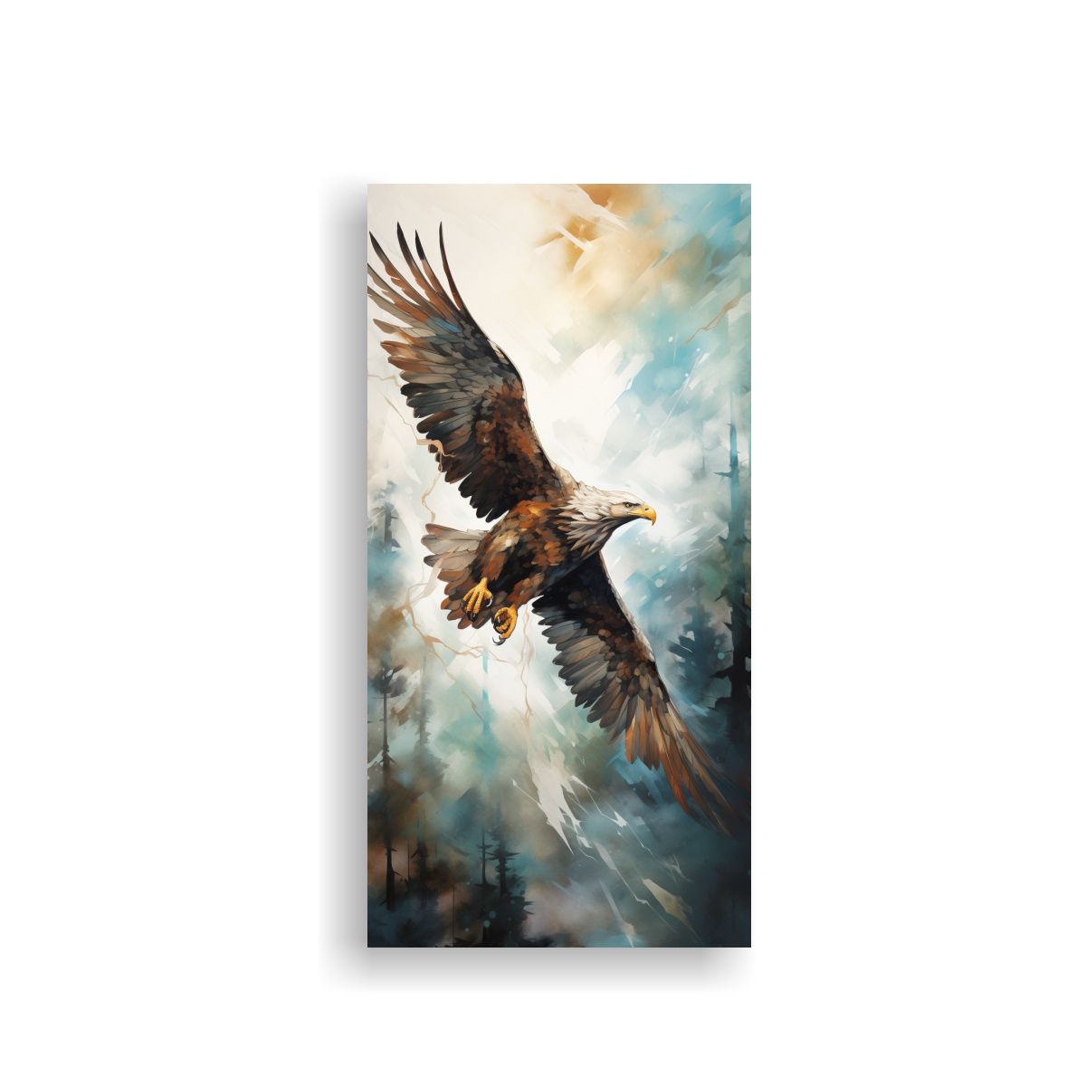 GENERICO - Cuadro Abstracto Decorativo Vuelo Solitario 70x140 Cm