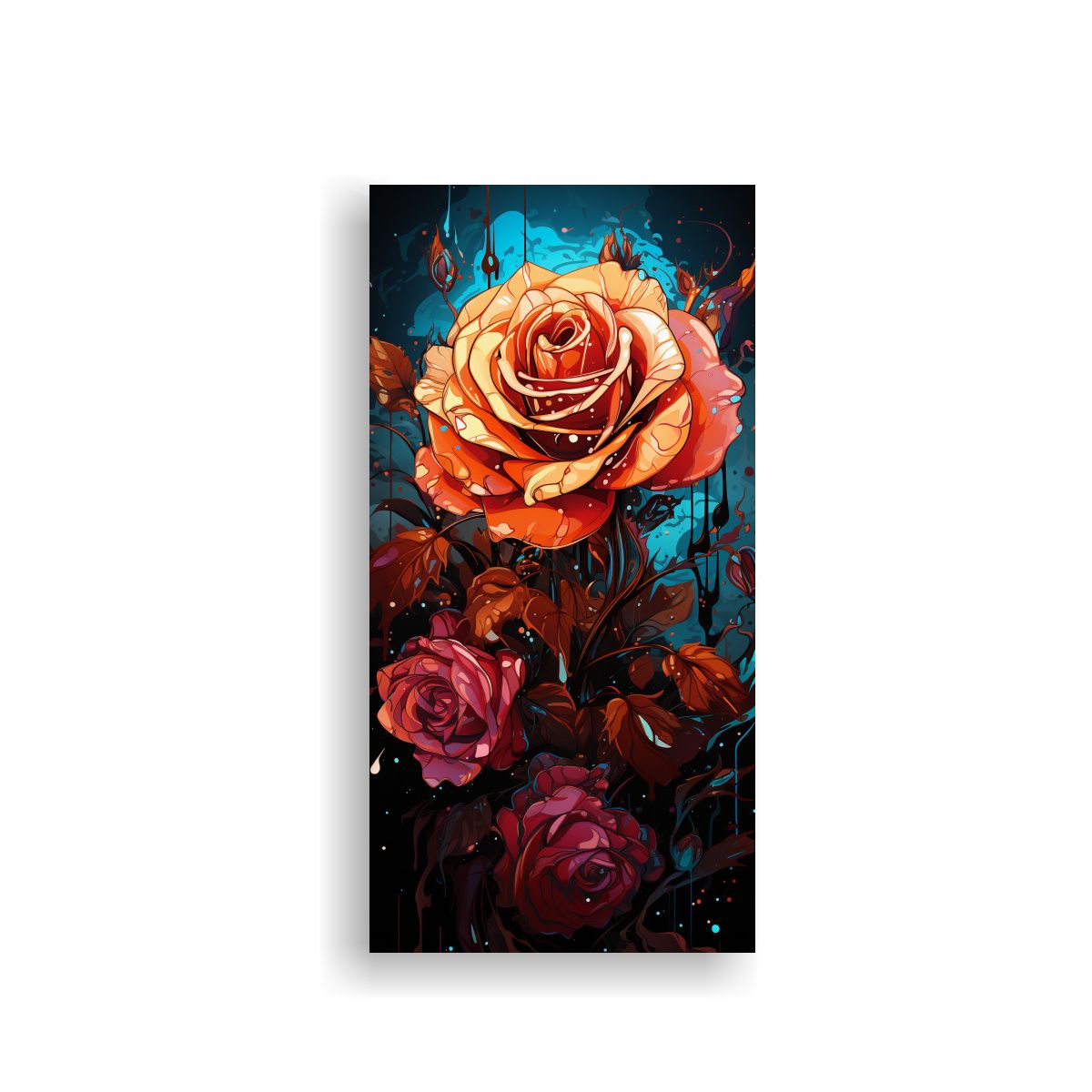 GENERICO - Dibujo Dormitorio Estilo Graffiti Con Fondo De 50x100 Cm