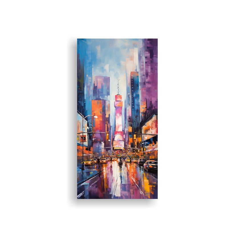 GENERICO - Pintura Decorativa Abstracta De Ciudad Dinámica 80x160 Cm