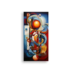 GENERICO - Lienzo Expresivo Alta Calidad Pintura Abstracta 80x160 Cm