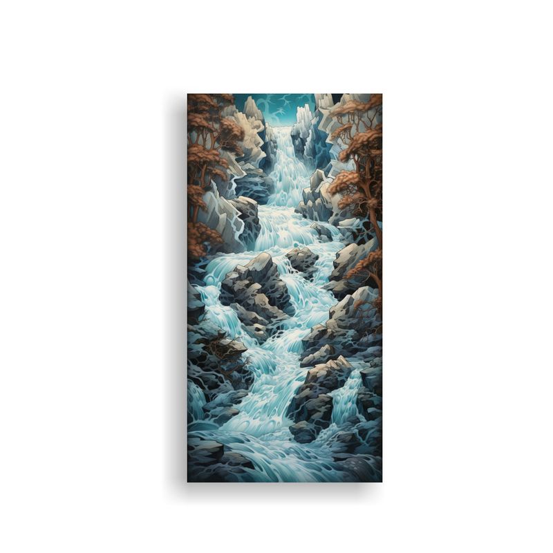 GENERICO - Lienzo De Tela Belleza Abstracta De Una Cascada 30x60 Cm