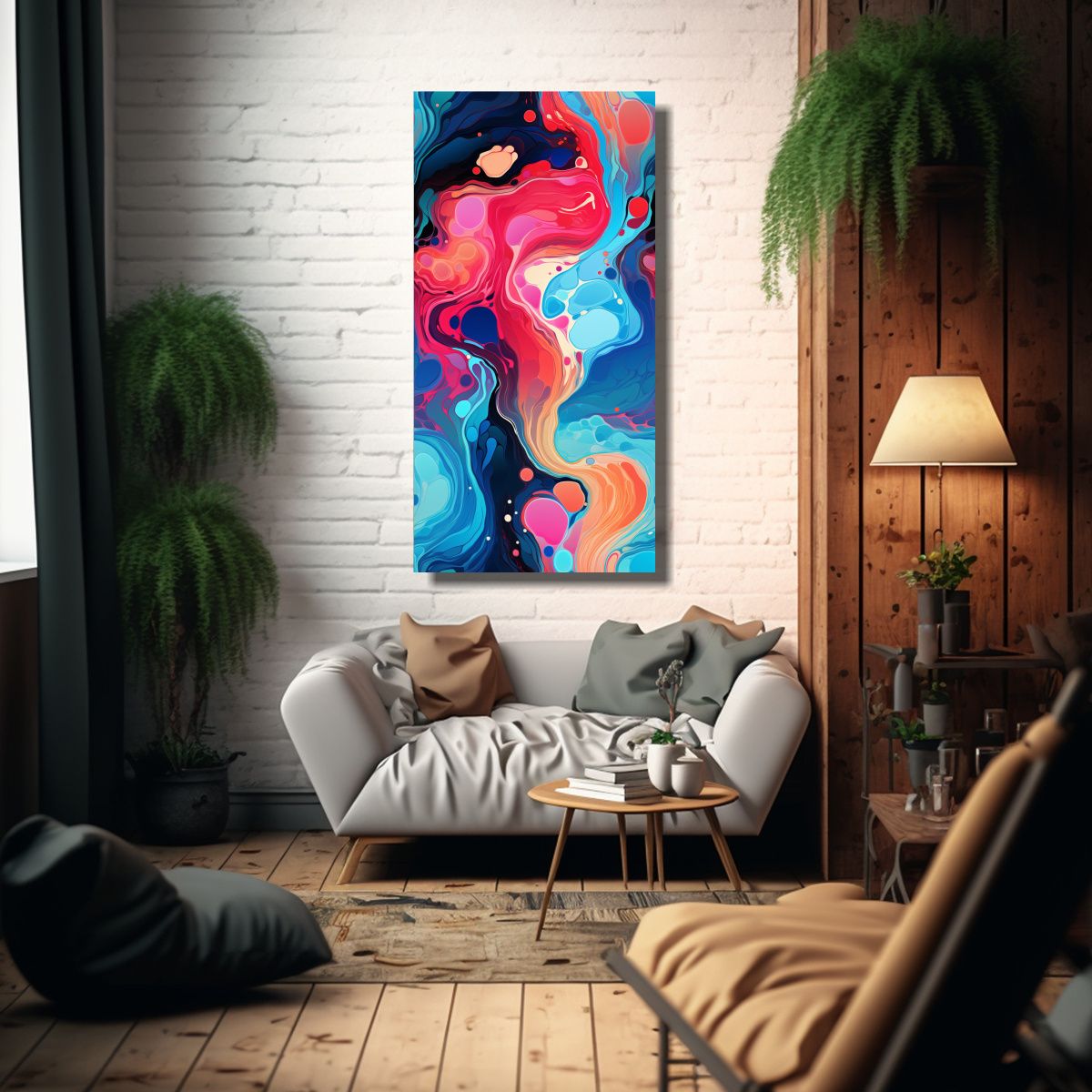 GENERICO - Cuadro Moderno Mágico Patrón Abstracto Sin 40x80 Cm.