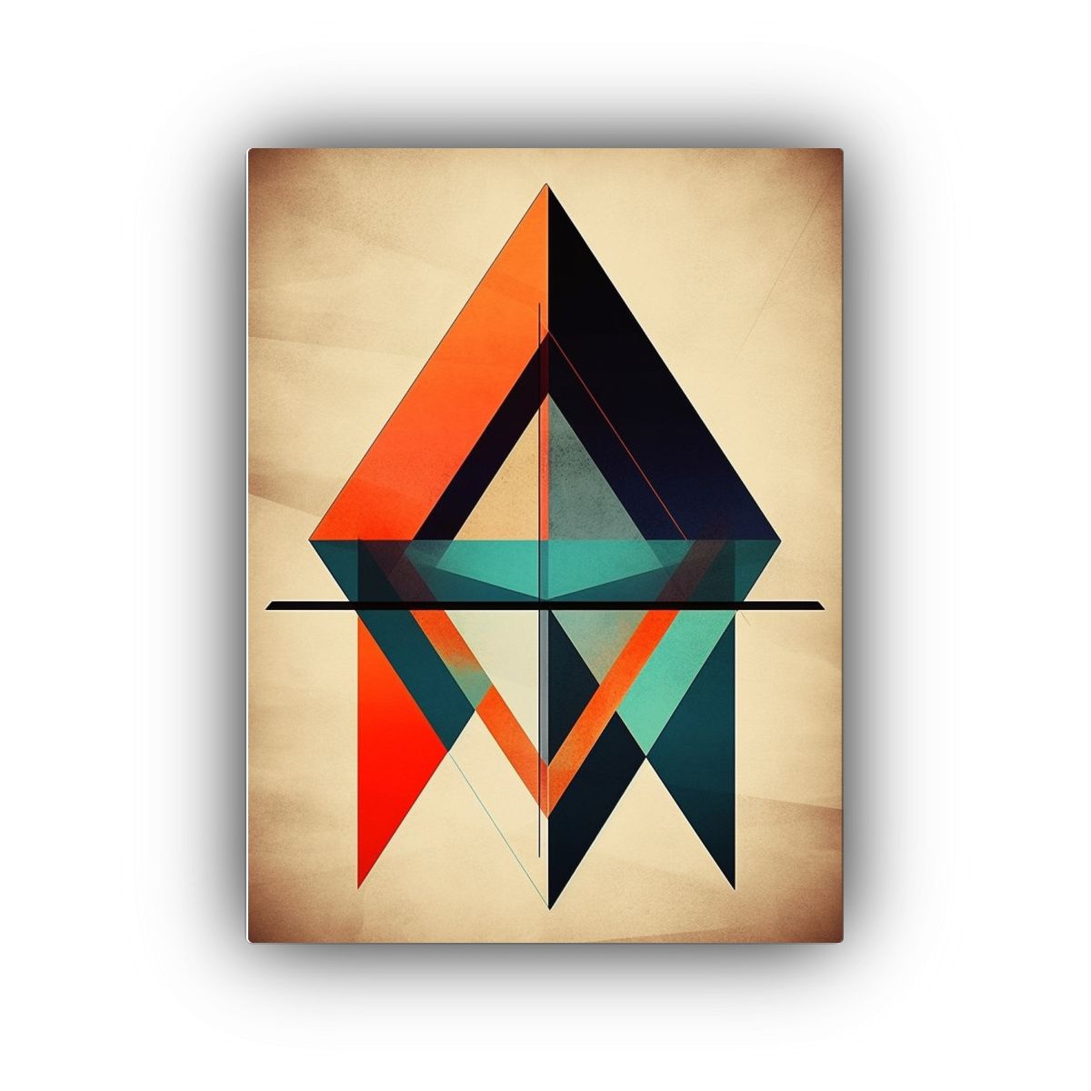 GENERICO - Pinturas Decorativas Temática Geométrica 80x120 Cm