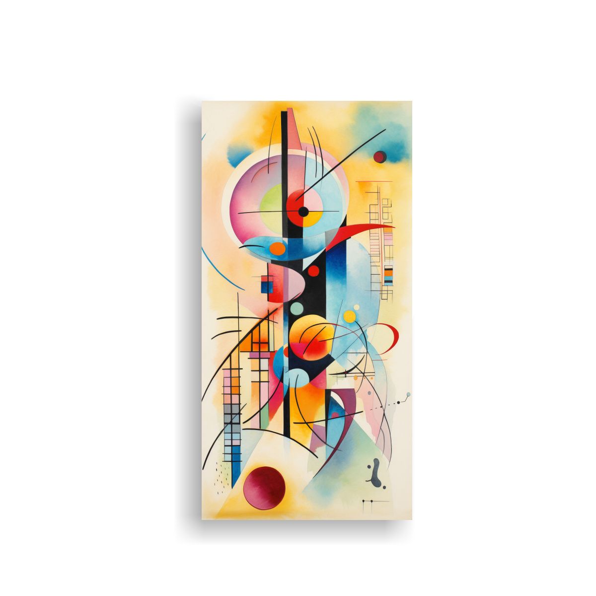 GENERICO - Cuadro Inspirador Esquema Acuarela Abstracta 50x100 Cm