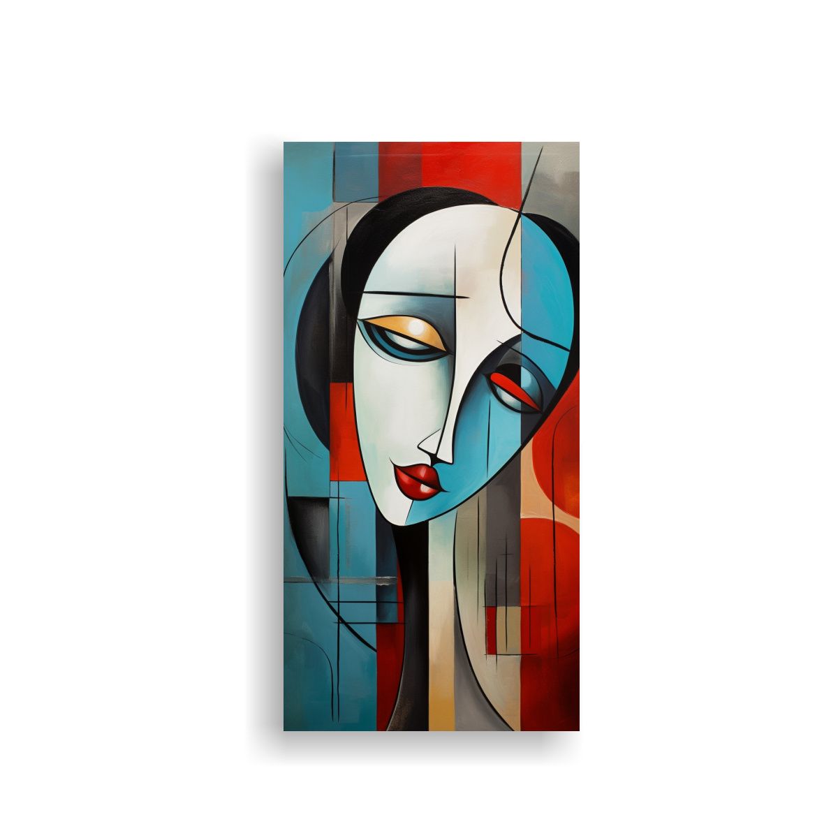 GENERICO - Cuadro Abstracto Para Decoración De Sala 20x40 Cm