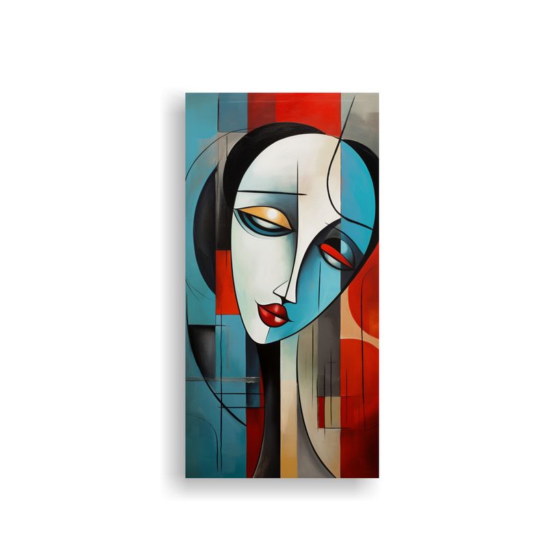GENERICO - Cuadro Abstracto Para Decoración De Sala 20x40 Cm