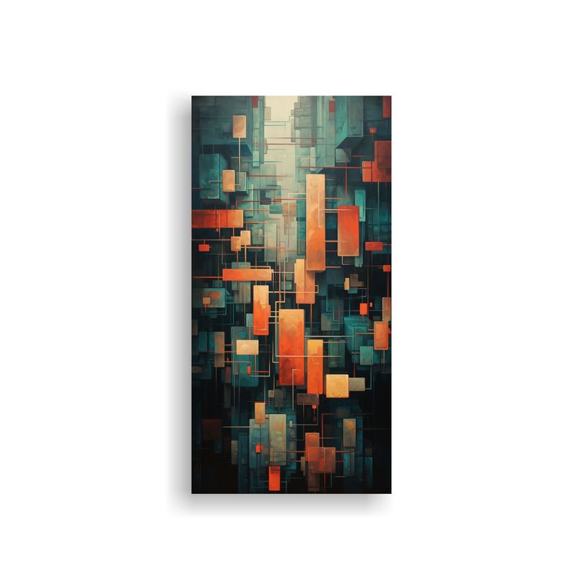 GENERICO - Dibujo Comedor Geometría Abstracta Cuadrícula 30x60 Cm