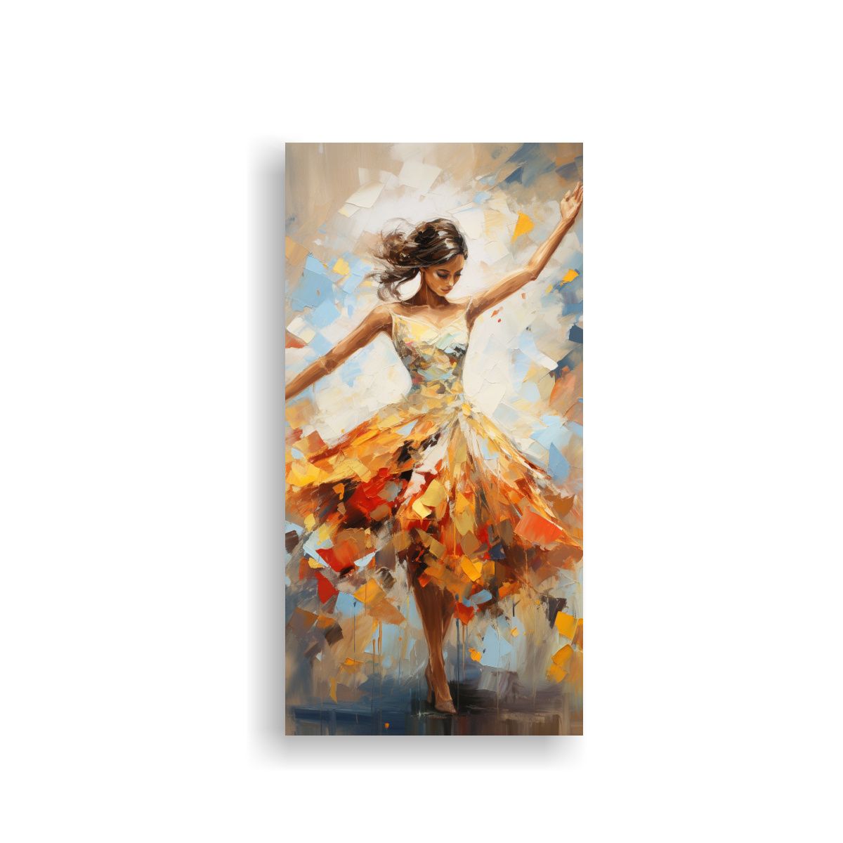 GENERICO - Cuadros Abstractos De Bailarinas Belleza Natural 20x40 Cm.