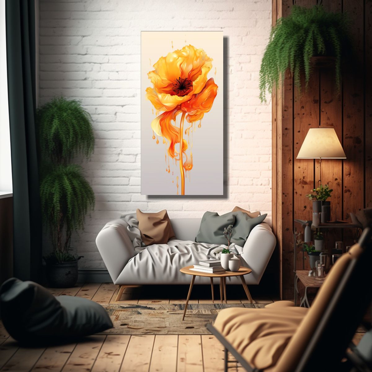 GENERICO - Ilustración Elegante De Orang En Lienzo 70x140 Cm