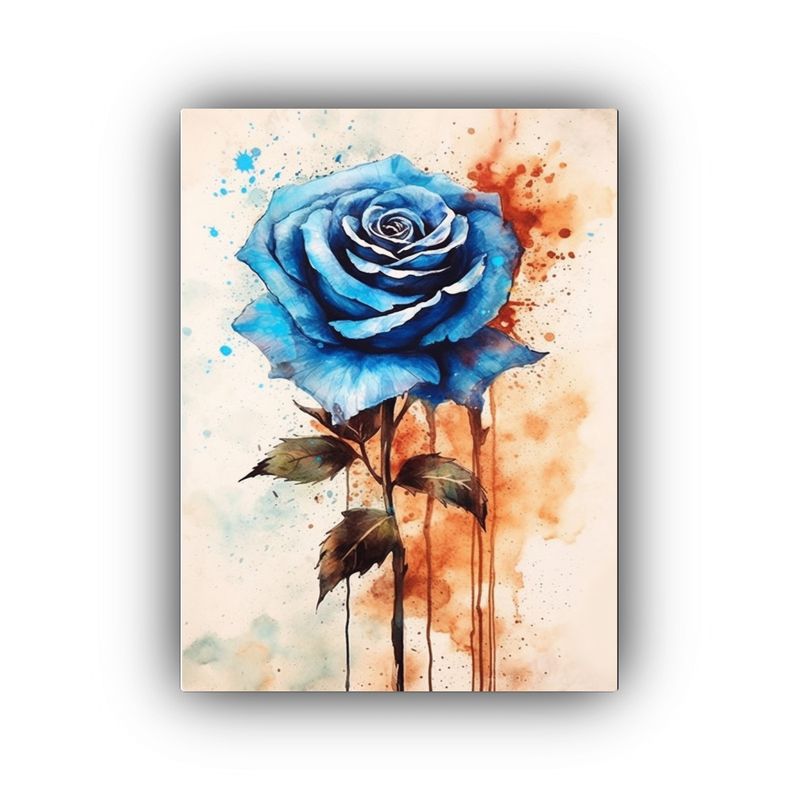GENERICO - Cuadro Inspirador De Flores En Estilo Acuarela Y 80x120 Cm