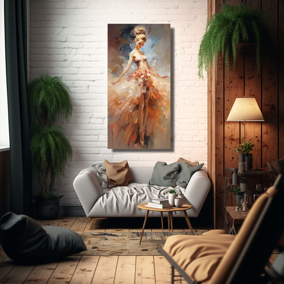 GENERICO - Pintura Decorativa De Lienzo Floral Ballet Ruso 70x140 Cm