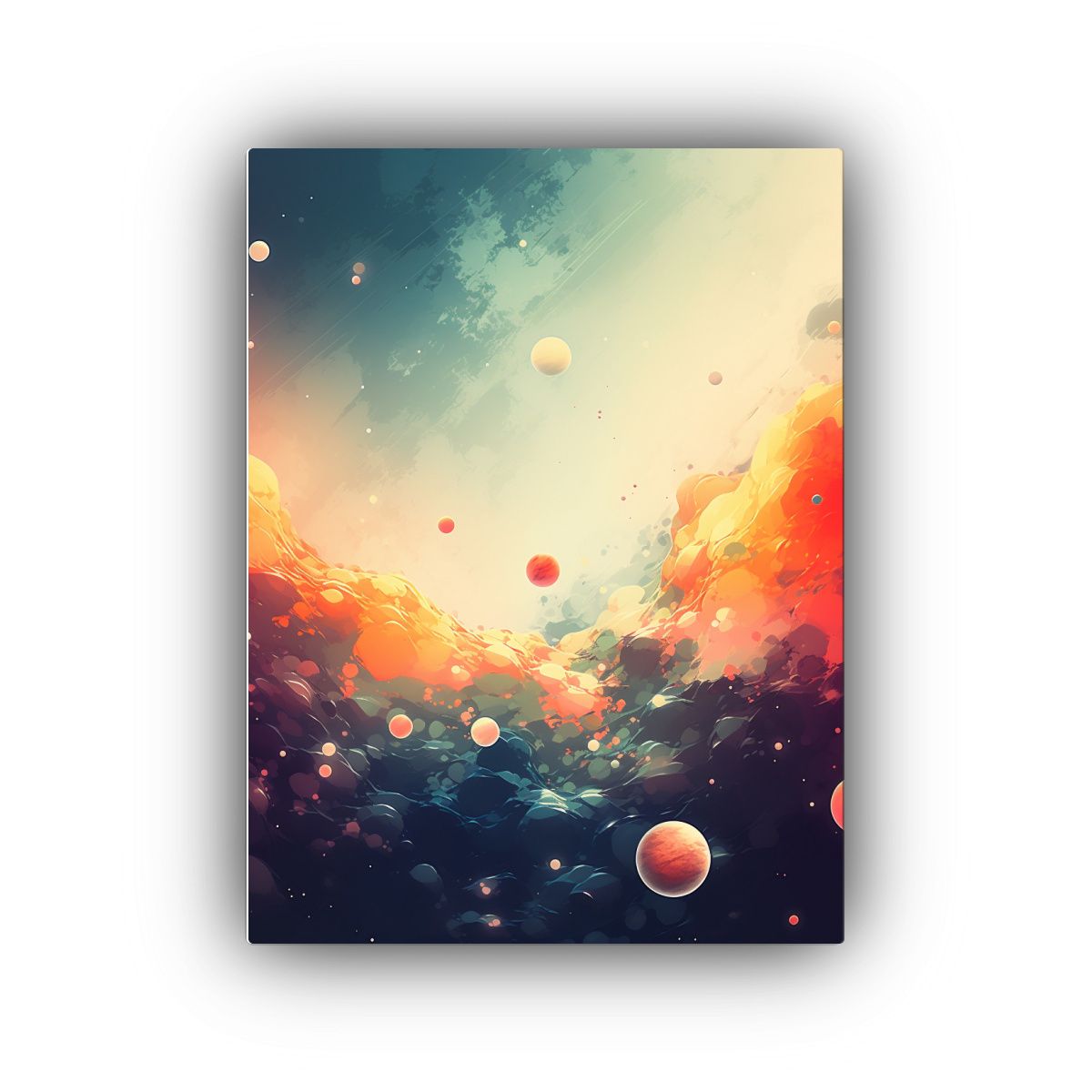 GENERICO - Cuadros Impresos Para Oficina Luminoso Arte De 80x120 Cm